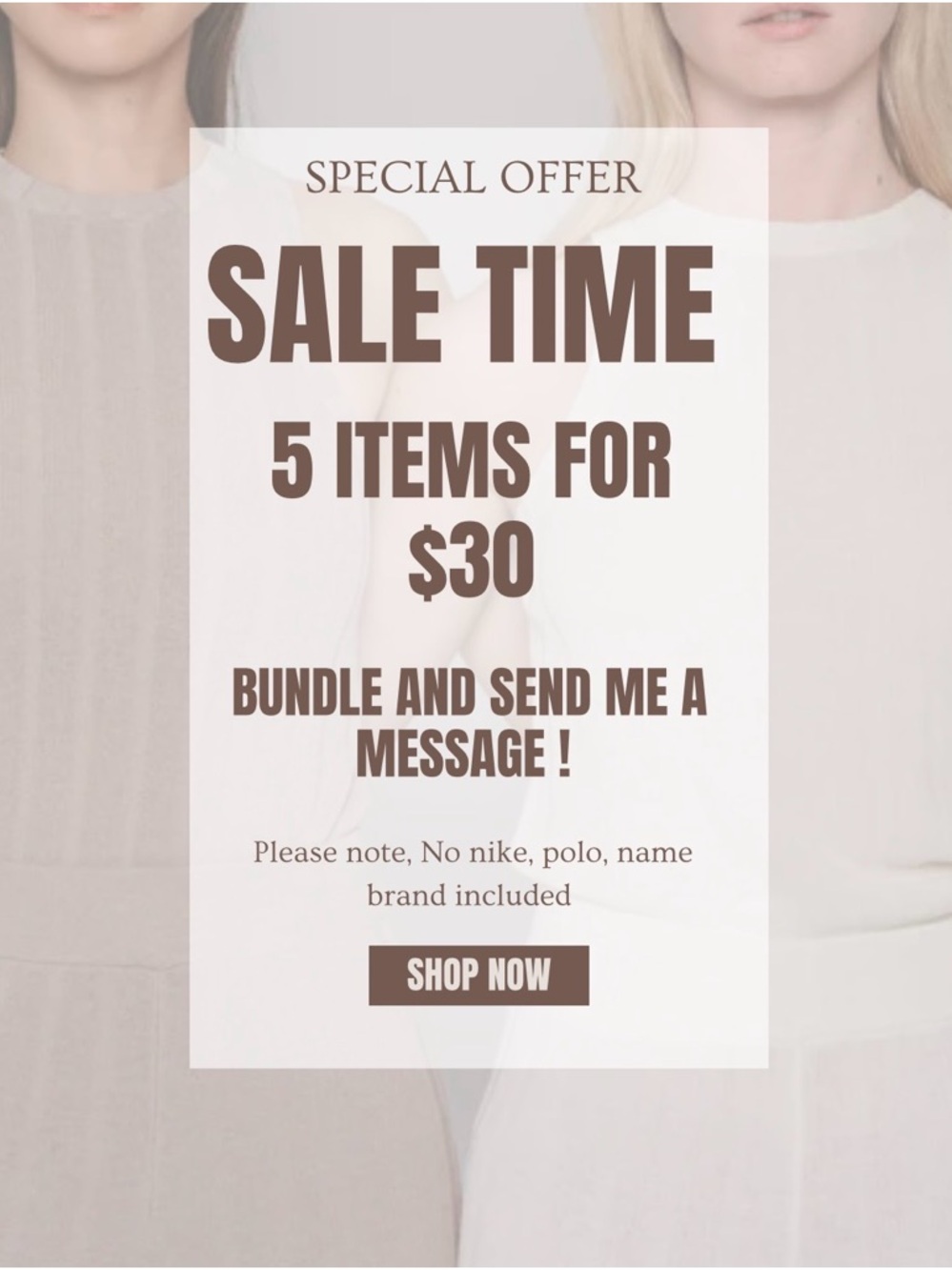 SALE TIME 5 Items for $30 - Neutral Tones